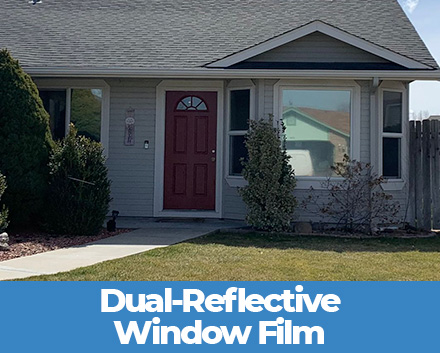 Nampa Home With Dual-Reflective Window Film on Living Room Window