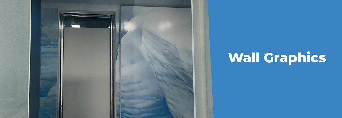 Cryotherapy Chamber With Blue Ice Mountain Graphics for Client Privacy