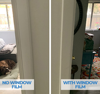 Room with Window Film vs. Room Without Window Film