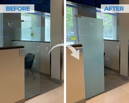 Frosted Window Film for Chase Bank